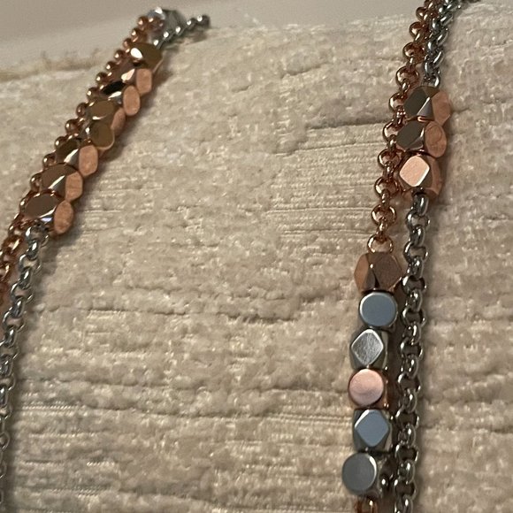 Tory Burch Double Strand 2 tone Necklace - Picture 10 of 10